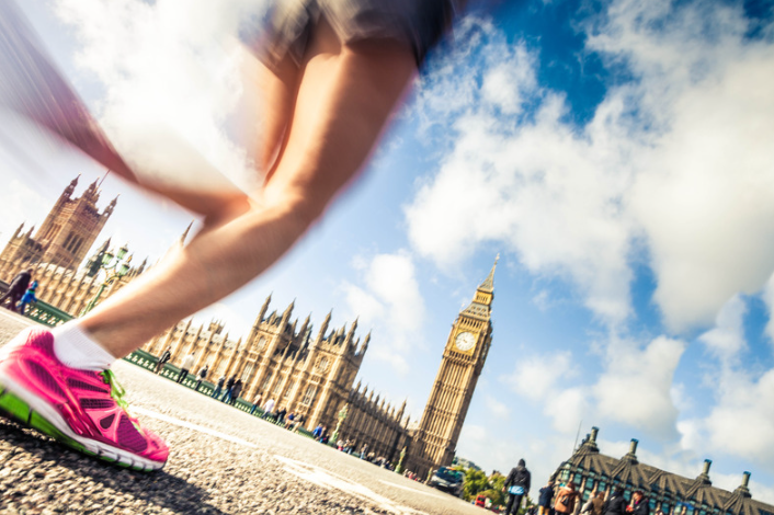 Runner in front of Big Ben