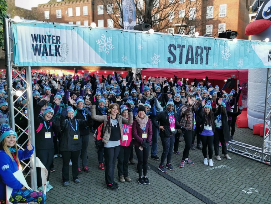 Winter Walkers at the start line