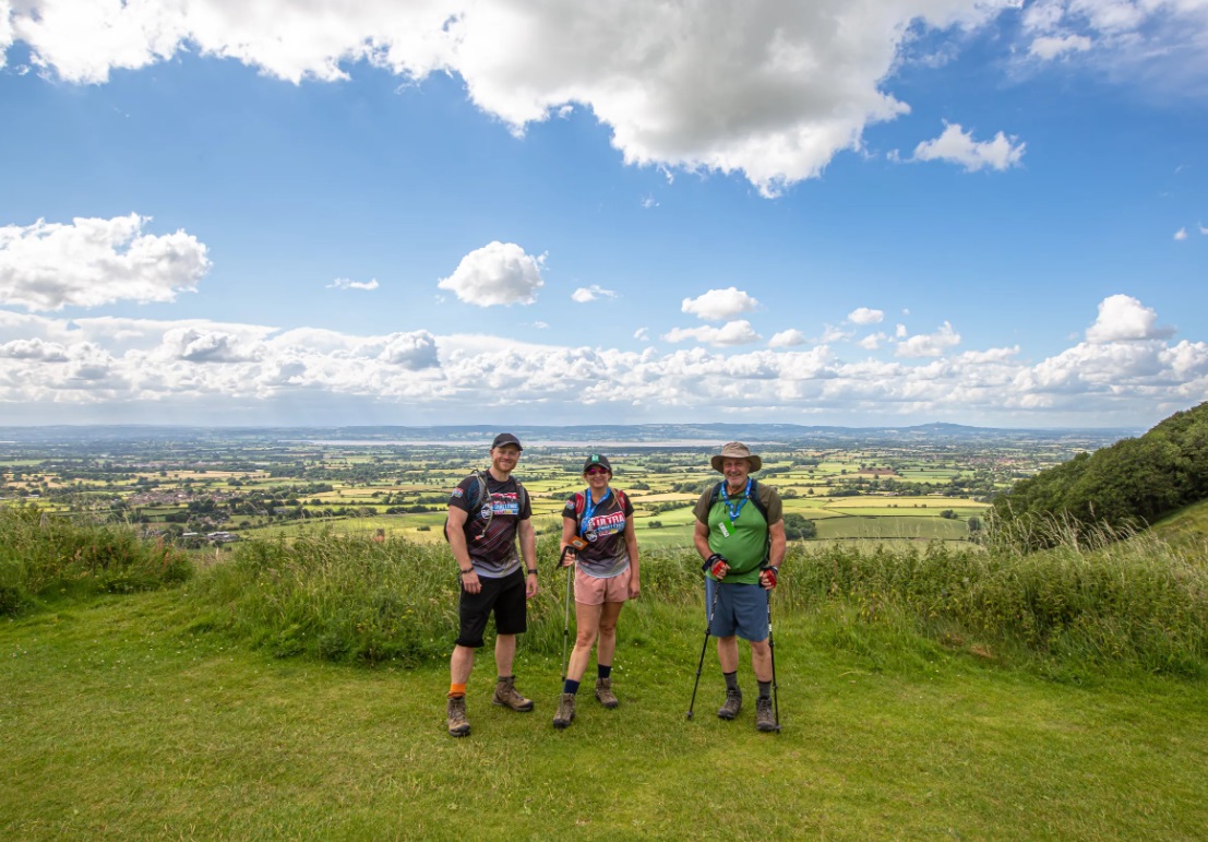 Hikers in Kent countryside